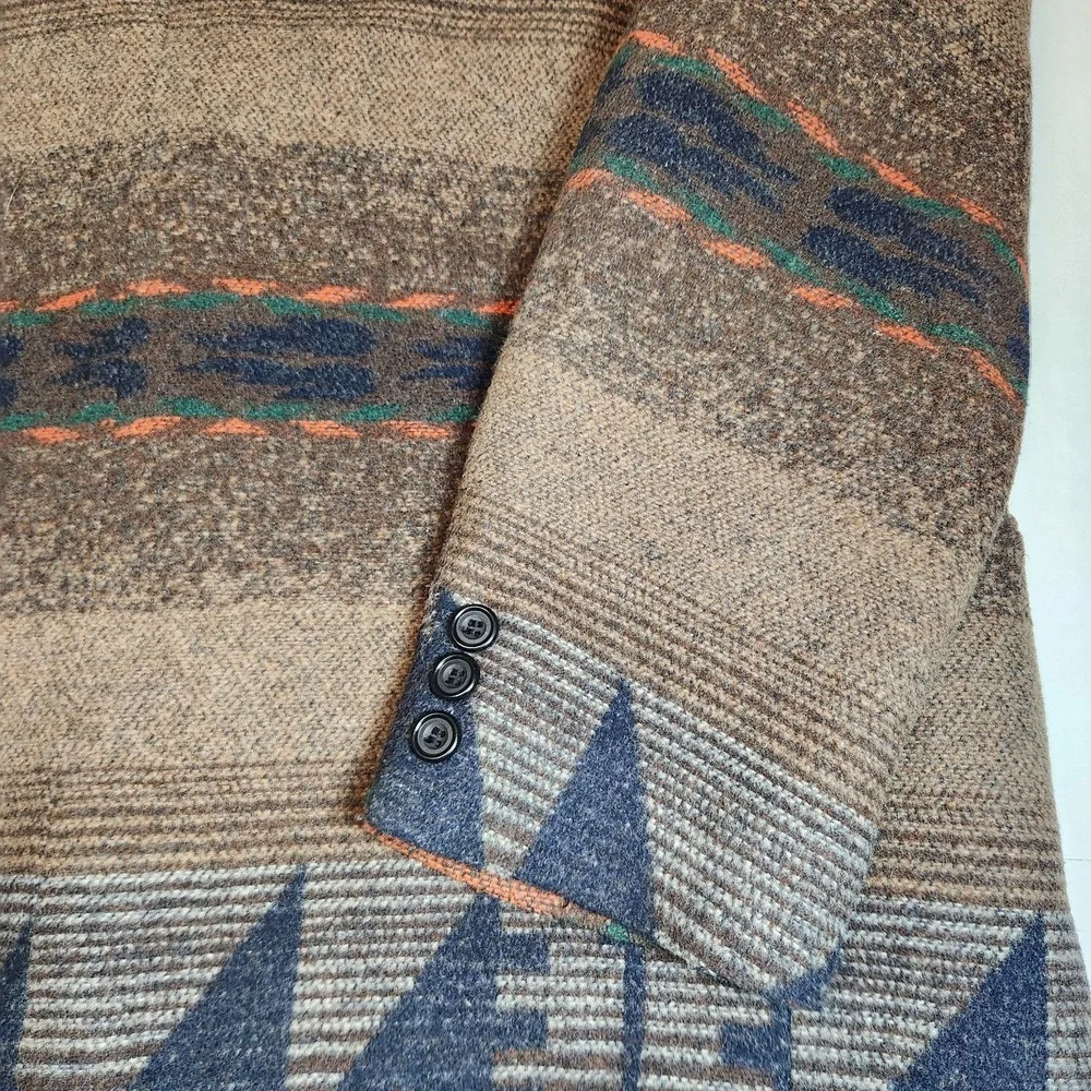 Vintage Falcone 44L Southwestern Blazer Wool USA Union Made Western 90s